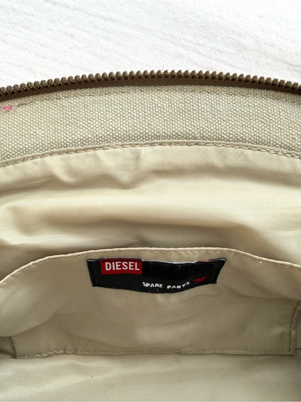 Y2K Small Tan & Pink Diesel Bag